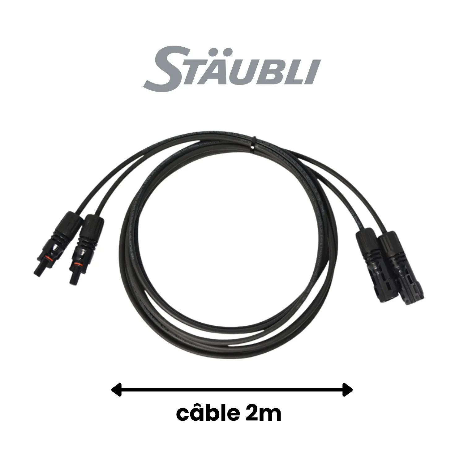 STÄUBLI - Rallonge MC4 Stäubli 2m compatible APS