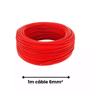 1m câble solaire rouge 6mm2