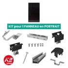 Kit de fixation tuiles - K2 Systems - 1 X 1 panneau en portrait