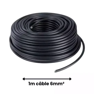 1m câble solaire noir 6mm2
