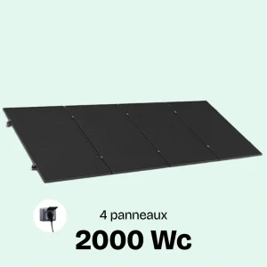 kit panneau solaire plug and play 2000W toiture français Sunethic à poser soi-même