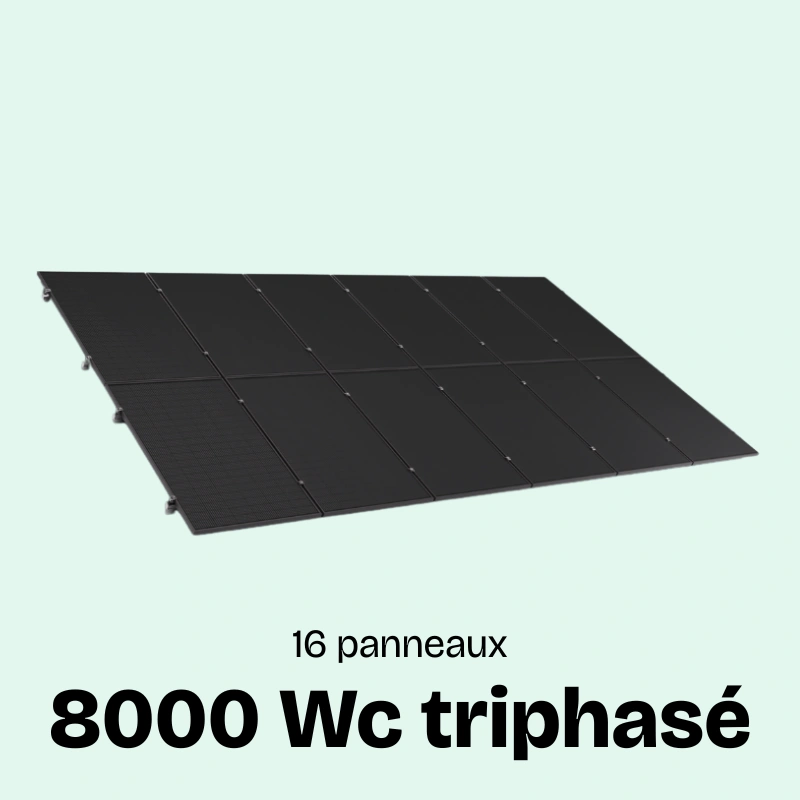 kit solaire autoconsommation 8000Wc TRIPHASÉ français toiture Sunethic à poser soi-même