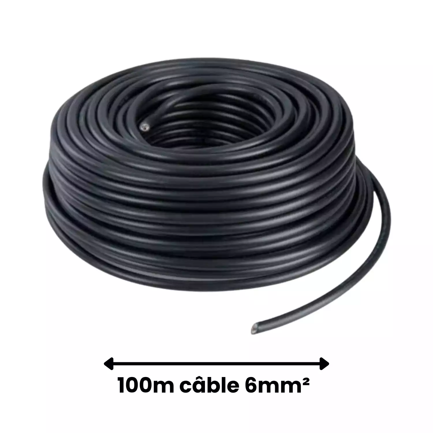 KBE câble solaire 100m 6mm2 noir