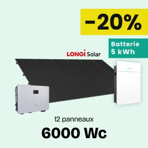 SUNETHIC Kit solaire E6000 - Longi Sungrow avec batterie 5 kWh