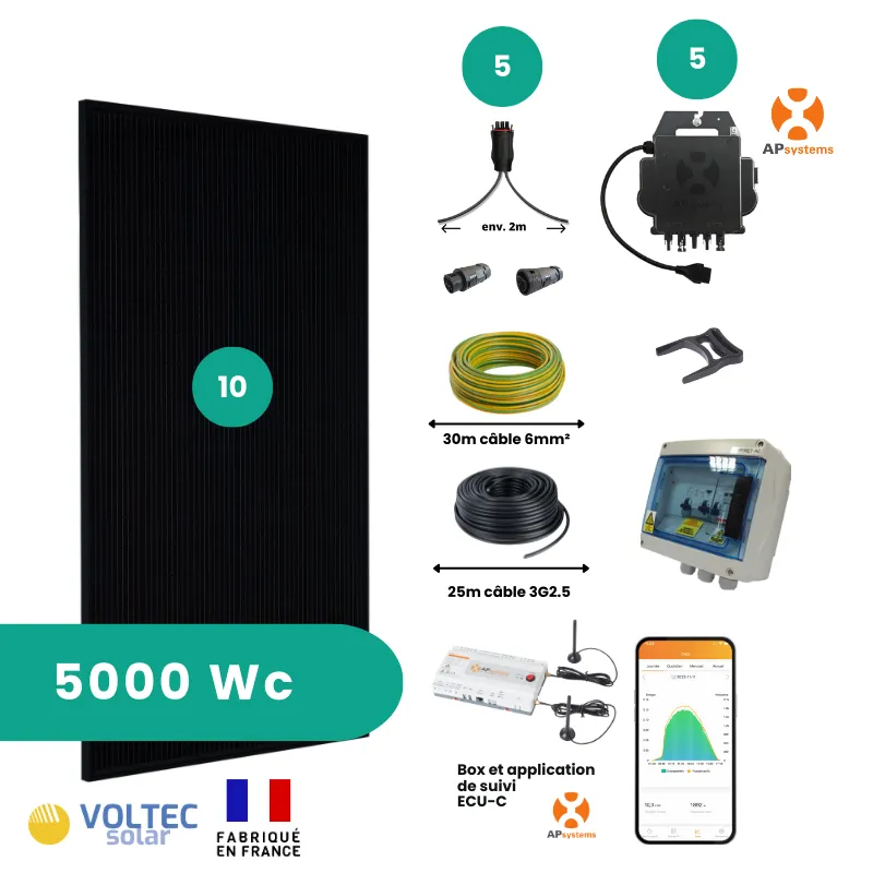composition kit solaire 5000wc
