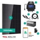 SUNETHIC Kit solaire 2000Wc E2000 TCL SOLAR avec batterie PRO 2,7 kWh