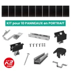 Kit de fixation tuiles - K2 Systems - 1 X 10 panneaux en portrait