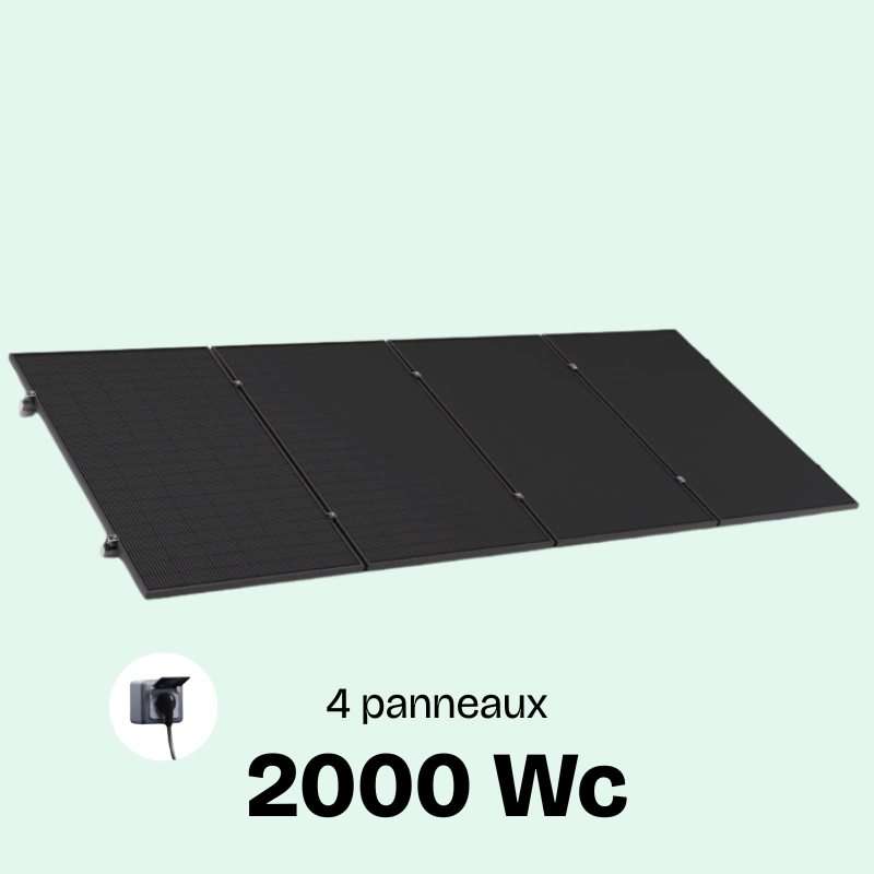 kit panneau solaire plug and play 2000W toiture français Sunethic à poser soi-même