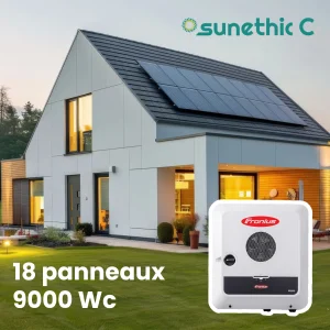 SUNETHIC Installation solaire clé en main 9KWc C9000 - Fronius