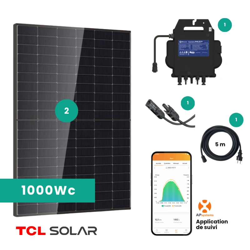 SUNETHIC Kit solaire 1000Wc E1000 - TCL SOLAR