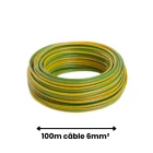 MIGUELEZ - Câble de terre Vert/Jaune - BARRYFLEX HO7V-K 6mm² CuA1 - Couronne de 100m