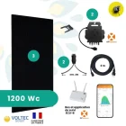 Composants kit toiture autoconsommation plug and play 1200w sunethic