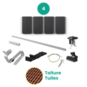 kit de fixation 4 panneaux solaires toit tuiles ESDEC