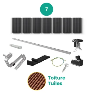 kit de fixation 7 panneaux solaires toit tuiles ESDEC