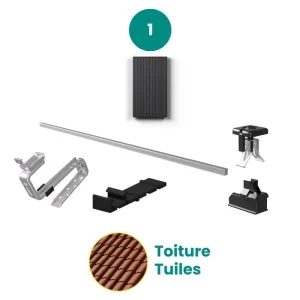 Kit de fixation tuiles - ESDEC - 1 X 1 panneau en portrait ou paysage