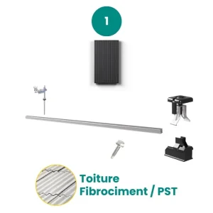 Kit de fixation fibrociment / PST - ESDEC - 1 X 1 panneau en portrait ou paysage