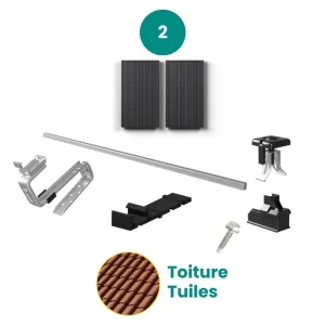 Kit de fixation tuiles - ESDEC - 1 X 2 panneaux en portrait ou paysage