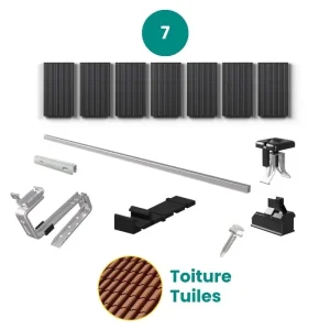 Kit de fixation tuiles - ESDEC - 1 X 7 panneaux en portrait ou paysage