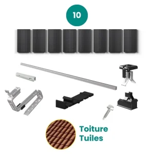 Kit de fixation tuiles - ESDEC - 1 X 10 panneaux en portrait ou paysage