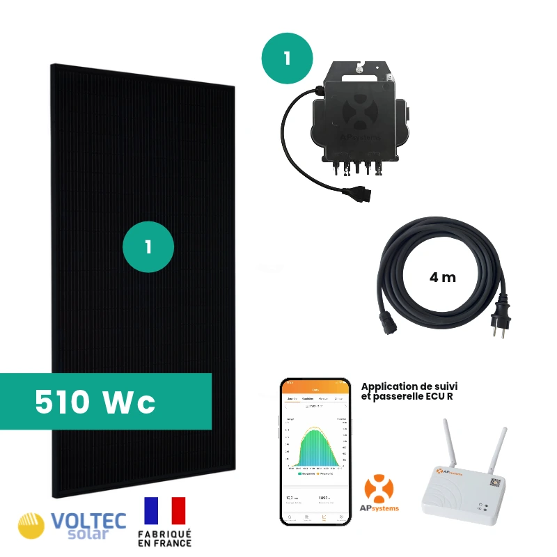Composition kit solaire autoconsommation 510 WC