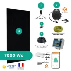 composition kit panneau solaire 7000wc