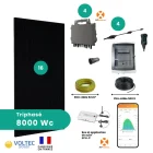 composition kit panneaux solaire 8000wc triphasé