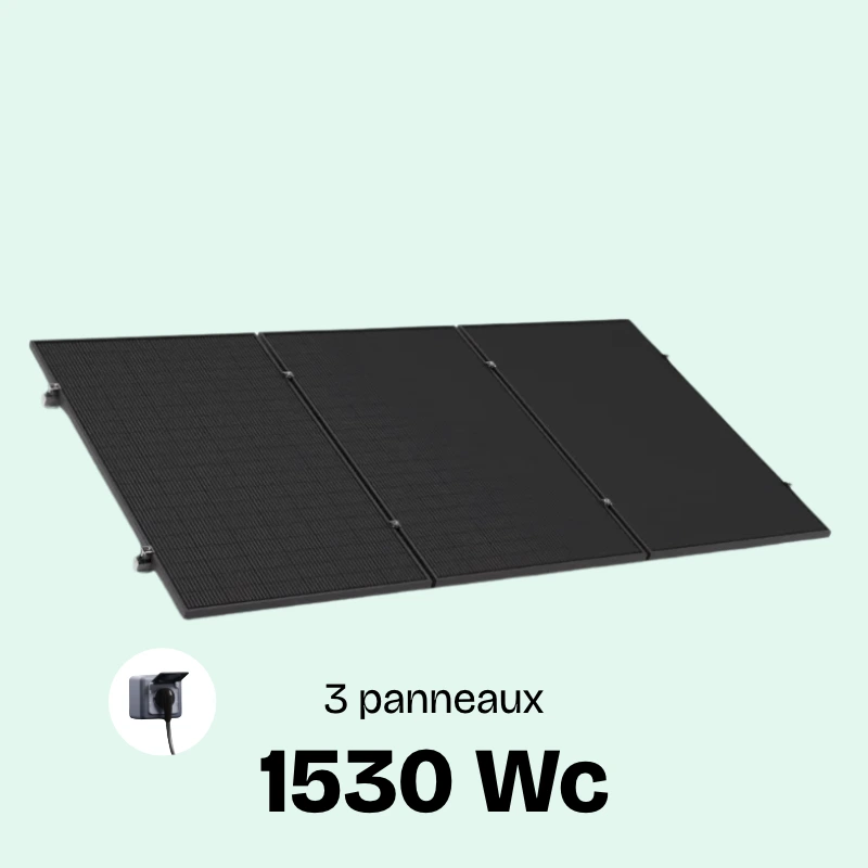 T1530 T1530 kit solaire toiture plug and play 3 panneaux solaires