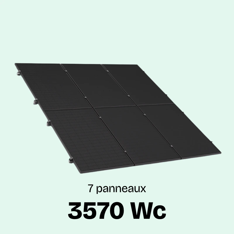 T3570 kit solaire pour toiture autoconsommation 7 panneaux solaires