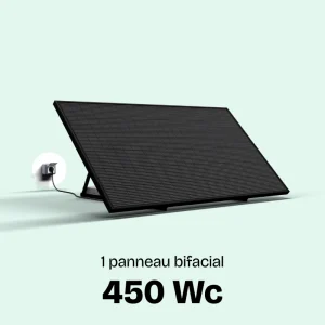 1 panneau solaire bifacial 450Wc Sunethic (pose au sol)