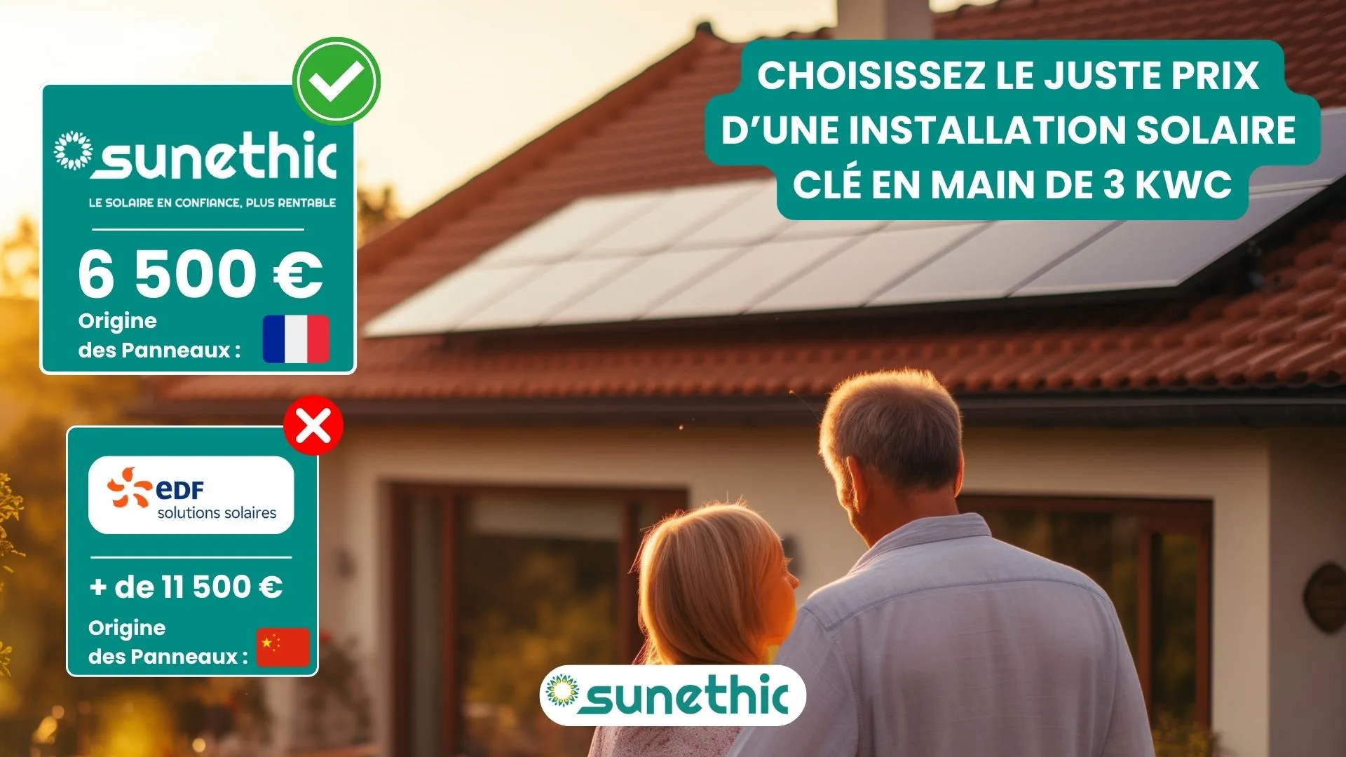 Installation solaire clé en main avec Sunethic