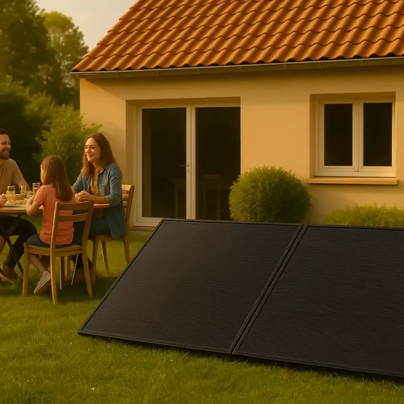panneaux solaire sur toit incliné en tuiles