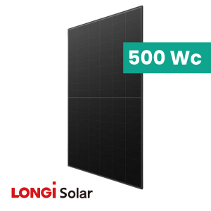 Panneau Solaire 500Wc- Longi- Back Contact LR7-60HTB-500M - Full black - 500 Wc