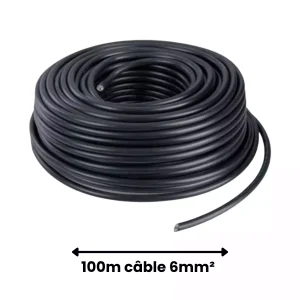 KBE câble solaire 100m 6mm2 noir