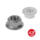 K2 - Ecrou à dent M10 à cran d’arrêt DIN 6923