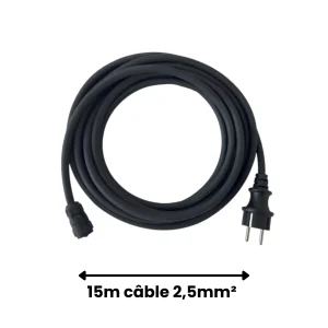 APsystems – Cordon AC 15m pour micro-onduleur EZ1 – 2.5mm2