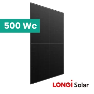 Panneau Solaire 500Wc- Longi- Back Contact LR7- 60HTB-500M - Full black - 500 Wc