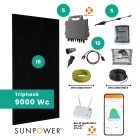 composition kit solaire 18 panneaux sunpower triphasé