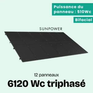 Kit solaire 6120Wc E6120 Triphasé - SUNPOWER
