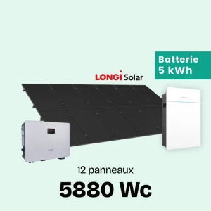 SUNETHIC Kit solaire E5880 - Longi Sungrow avec batterie 5 kWh