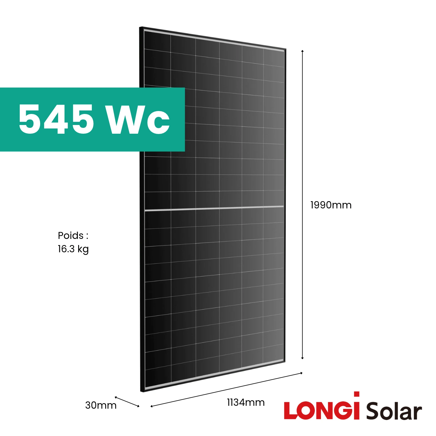 dimensions panneau solaire camping car longi