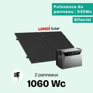 Kit solaire E1060 et batterie Anker 4 PRO - Longi