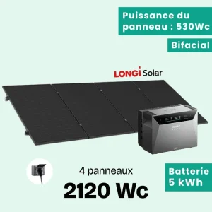 Kit solaire E2120 et batterie Anker PRO 4 - Longi