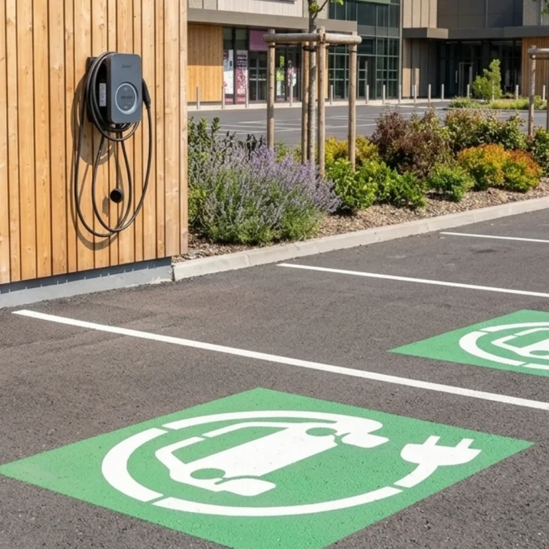 obligation entreprises borne de recharge voiture électrique sur parking