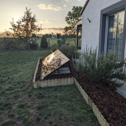 panneau solaire au sol panneau solaire dans un jardin au sol
