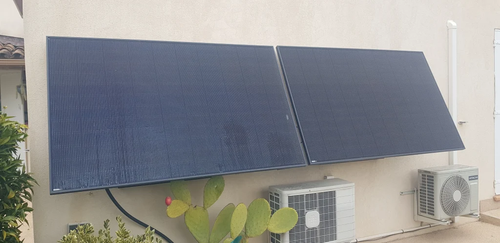 panneau solaire fixé au mur panneau solaire sur mur